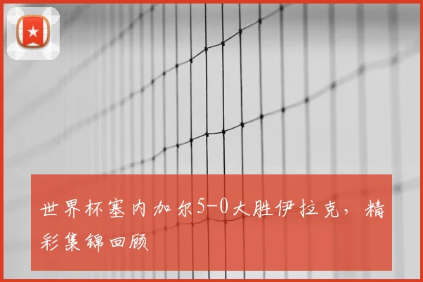 世界杯塞内加尔5-0大胜伊拉克,精彩集锦回顾